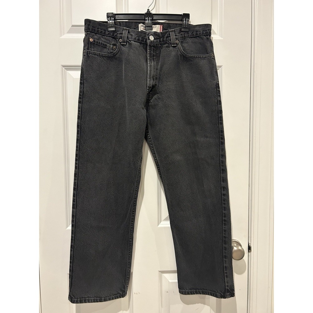 Vintage Y2K Levi's 505 Regular Fit Black Jeans Men's 36x29 High Rise EUC